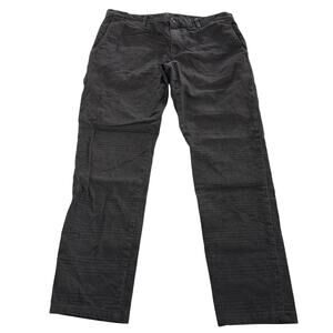 Alberto Pants‎ Mens 33x28 Gray Slim Fit Rob Cotton Smart Check Stretch Casual